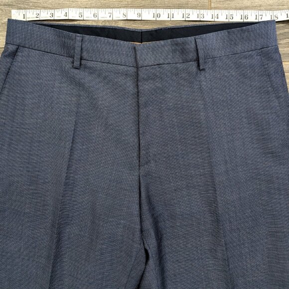 Hugo Boss Slim Fit Suit Men's Jacket Size 44L Pants 34x32 Blue Wool Blend - Picture 12 of 16